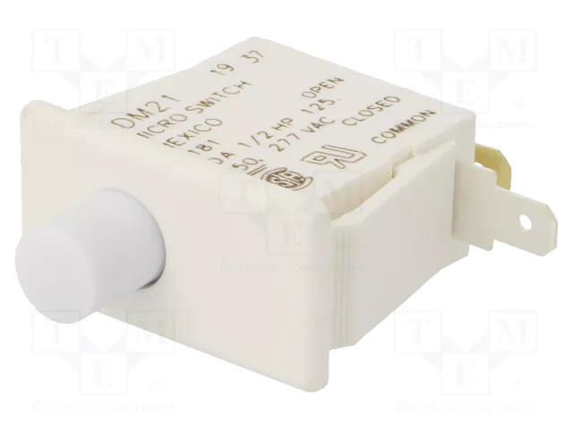 Switch: door; Pos: 2; SPDT; 10A/125VAC; white; Leads: connectors HONEYWELL 1DM21