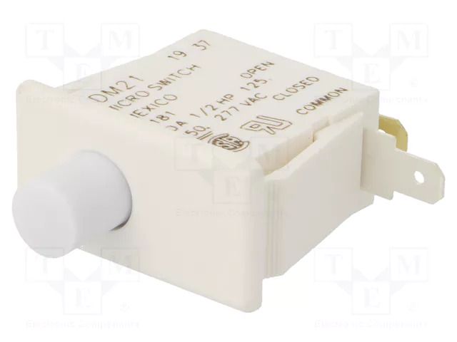 Switch: door; Pos: 2; SPDT; 10A/125VAC; white; Leads: connectors HONEYWELL 1DM21