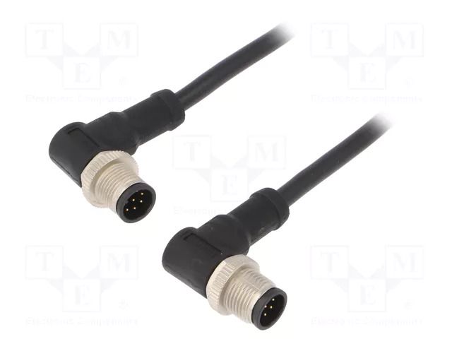 Cable: for sensors/automation; PIN: 8; with metal nut; plug; 30V AMPHENOL LTW M12A08MR12AMRSD001