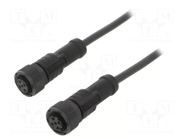 Cable: for sensors/automation; M12; PIN: 4; with plastic nut; plug AMPHENOL LTW MSDP04FLSDPFLSB001