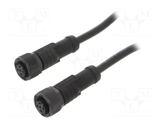Cable: for sensors/automation; M12; PIN: 4; with plastic nut; plug AMPHENOL LTW MSDP04FLSDPFLSD001