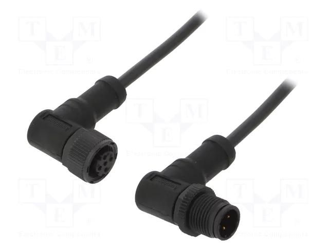Cable: for sensors/automation; PIN: 4; with plastic nut; plug AMPHENOL LTW MSDP04MRSDPFRSB001
