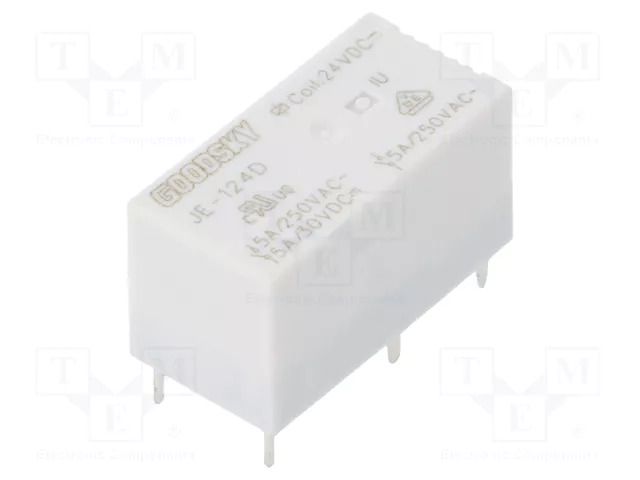 Relay: electromagnetic; SPDT; Ucoil: 24VDC; Icontacts max: 5A; JE GOODSKY JE-124D
