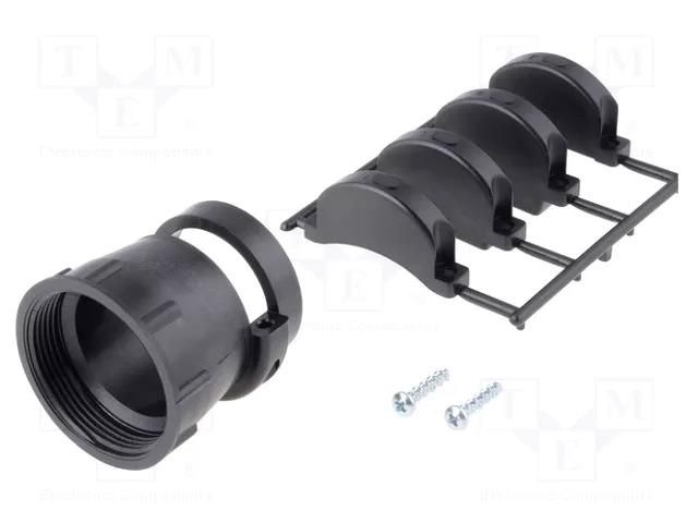 Cable hood and fastener; size 23; 28.6mm; straight; CPC TE Connectivity 206512-5