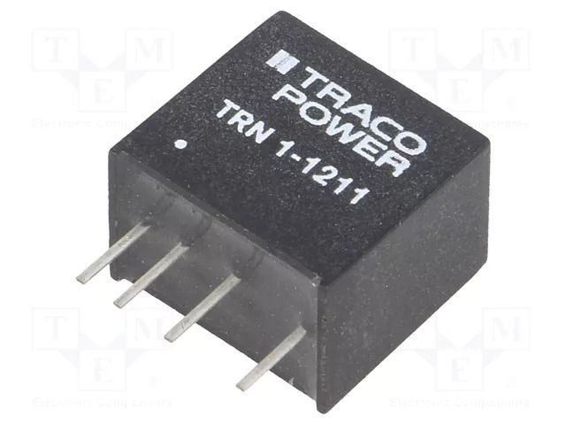 Converter: DC/DC; 1W; Uin: 9÷18VDC; Uout: 5VDC; Iout: 200mA; SIP; THT TRACO POWER TRN1-1211