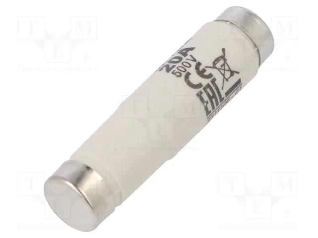 Fuse: fuse; 20A; 500VAC; 500VDC; quick blow; ceramic; DI; D ETI POLAM 002311106