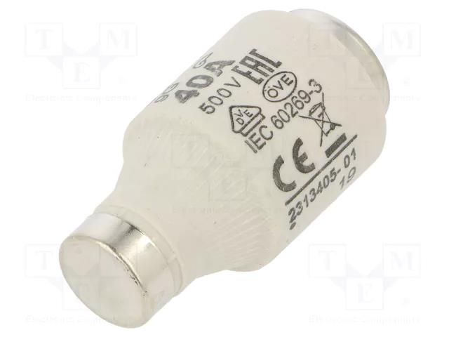 Fuse: fuse; 40A; 500VAC; 500VDC; gG; ceramic; DIII; D ETI POLAM 002313405