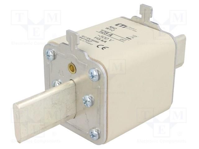 Fuse: fuse; 125A; 500VAC; gG; ceramic,industrial; NH2; WT-NH ETI POLAM 004114327