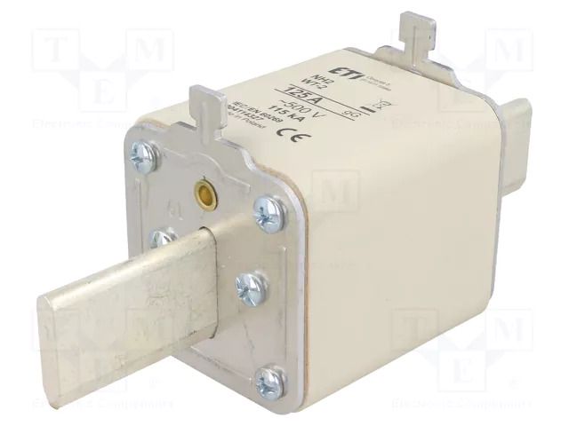 Fuse: fuse; 125A; 500VAC; gG; ceramic,industrial; NH2; WT-NH ETI POLAM 004114327