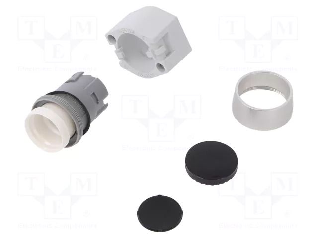 Switch: push-button; 22mm; Stabl.pos: 1; black; none; IP65; flat EAO 704.012.0