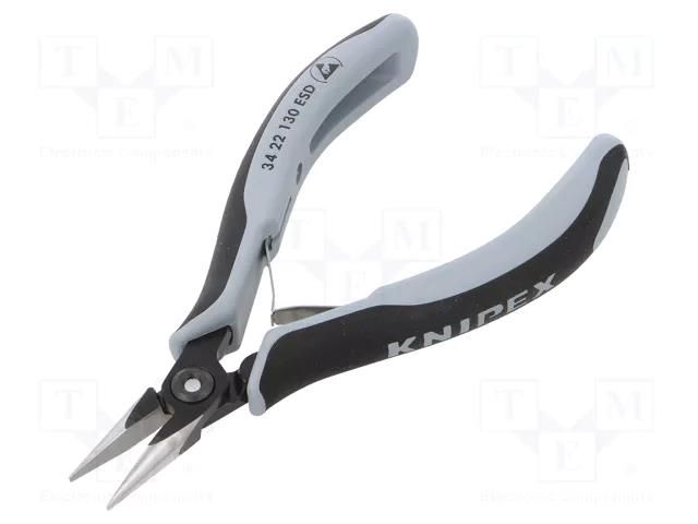 Pliers; half-rounded nose; ESD; 130mm KNIPEX KNP.3422130ESD