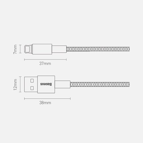Baseus Tungsten USB - Lightning cable 2.4 A 2 m black (CALWJ-A01), Baseus 6953156204966 6953156204966