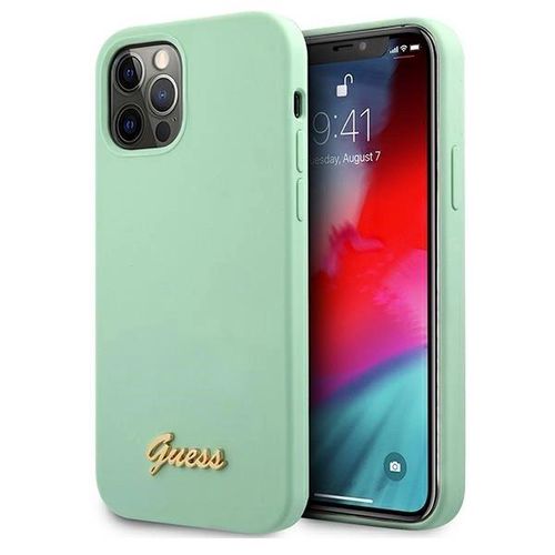 Guess GUHCP12MLSLMGGN iPhone 12/12 Pro 6.1&quot; green/green hardcase Metal Logo Script, Guess 3700740494585 3700740494585