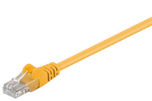 CAT 5e Patch Cable, U/UTP, yellow, 2 m - copper-clad aluminium wire (CCA) 68356