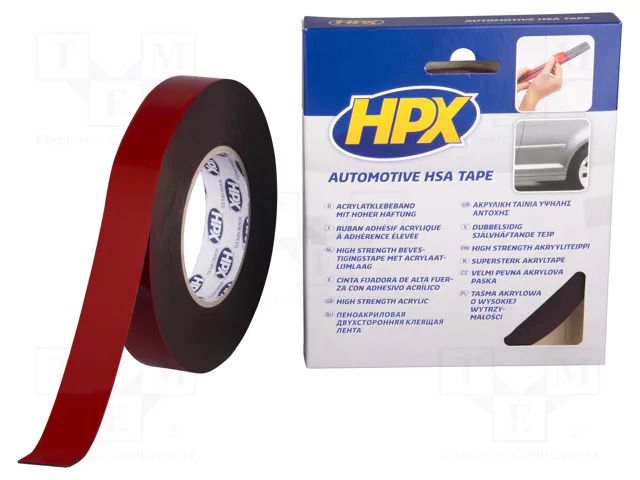 Tape: fixing; W: 25mm; L: 10m; Thk: 1.1mm; double-sided; acrylic HPX HPX-MDS3200-2510AN