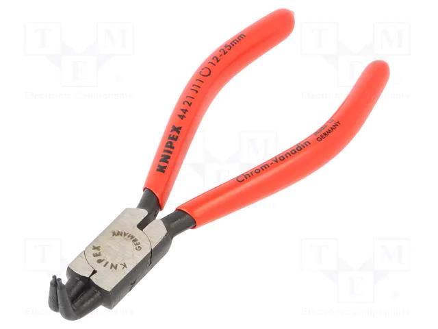 Pliers; for circlip; internal; 12÷25mm; Pliers len: 130mm; angular KNIPEX KNP.4421J11