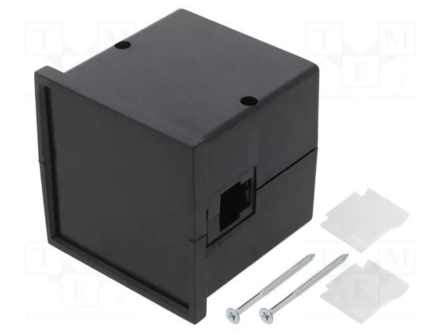 Enclosure: panel; X: 72mm; Y: 72mm; Z: 73mm; ABS; black; screwed MASZCZYK KM-63-PC/BK