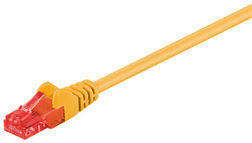 CAT 6 Patch Cable, U/UTP, yellow, 5 m - copper-clad aluminium wire (CCA) 68418