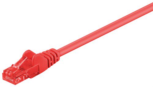 CAT 6 Patch Cable, U/UTP, red, 10 m - copper-clad aluminium wire (CCA) 68446