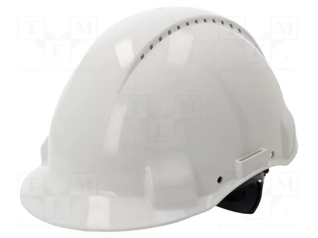 Protective helmet; vented; Size: 53÷62mm; white; ABS; G3000; 334g 3M 3M-7100001960
