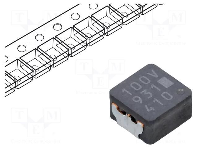 Inductor: wire; SMD; 10uH; 2.4A; 96mΩ; ±20%; ETQP3M; 5.5x5x3mm PANASONIC ETQP3M100KVP