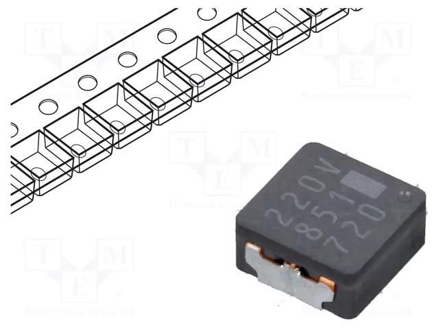 Inductor: wire; SMD; 22uH; 2.2A; 128mΩ; ±20%; ETQP3M; 6.4x6x3mm PANASONIC ETQP3M220KVN