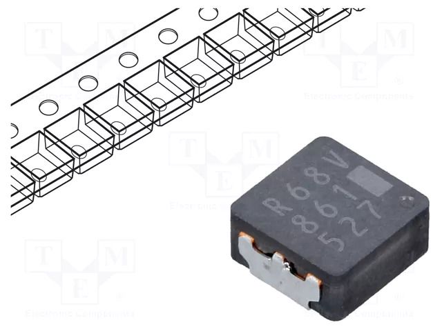 Inductor: wire; SMD; 680nH; 10.8A; 5.2mΩ; ±20%; ETQP3M; 6.4x6x3mm PANASONIC ETQP3MR68KVN