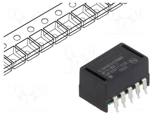 Converter: DC/DC; 4.5W; Uin: 11÷32VDC; Uout: 9VDC; Iout: 0.5A; SMD RECOM R-78AA9.0-0.5SMD