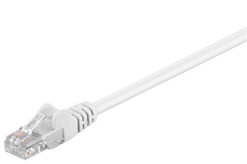 CAT 5e Patch Cable, U/UTP, white, 10 m - copper-clad aluminium wire (CCA) 68502