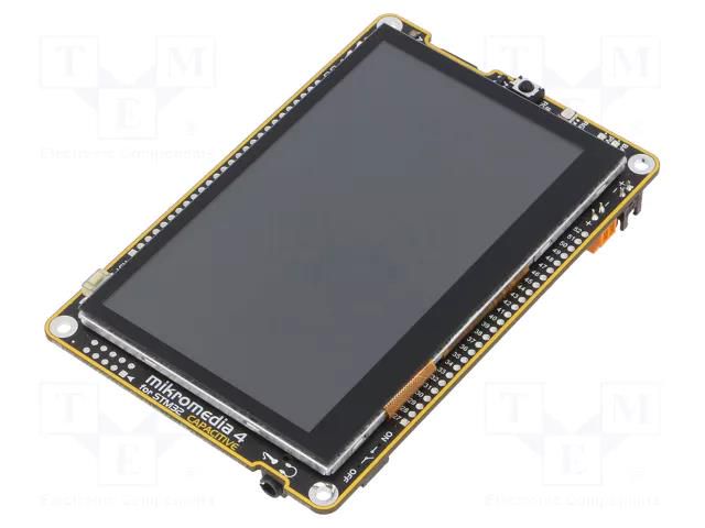 Display: TFT; 4.3"; 480x272; uC: STM32F407ZGT6; Touchpad: yes MIKROE MIKROE-3618