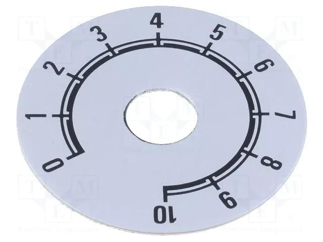 Scale; Range: 0 ÷ 10; Ø41mm; Øhole: 10mm; aluminium SUPERTRONIC 220.101