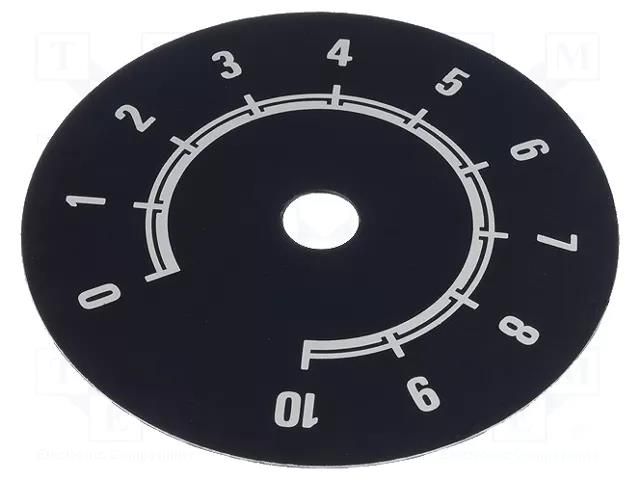Scale; Range: 0 ÷ 10; Ø80mm; Øhole: 10mm; aluminium SUPERTRONIC 220.111