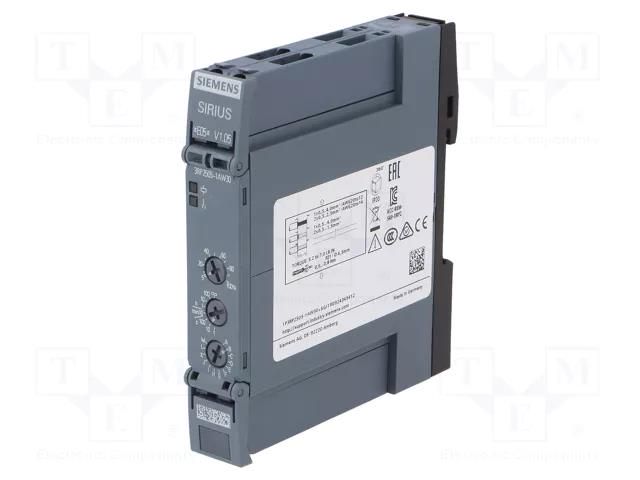 Timer; 0,05s÷100h; SPDT; 250VAC/3A; Usup: 12÷240VAC; 12÷240VDC SIEMENS 3RP2505-1AW30