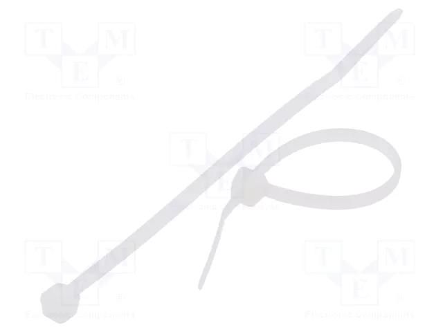Cable tie; L: 60mm; W: 2.5mm; natural; polyamide; 80N; Ømax: 12.6mm FIX&FASTEN FIX-S-2.5X60/N