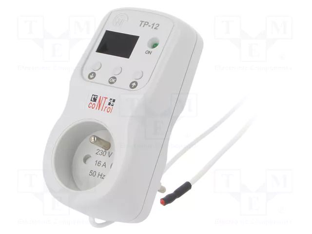 Module: regulator; digital; temperature; 220÷230VAC; IP30; 16A NOVATEK ELECTRO TR-12-2-PIN