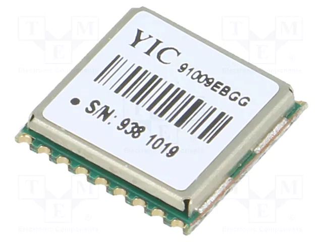 Module: GPS/QZSS; ±2m; GPS; -167dBm; 2.7÷3.6VDC; 9.6kbps; 10Hz; SMD YIC YIC91009EBGG-U8