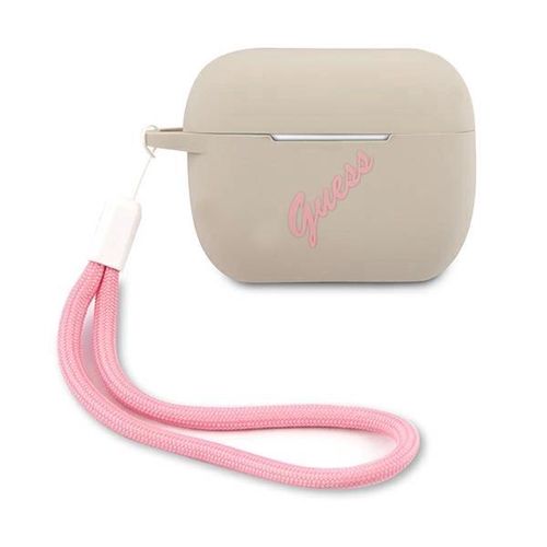 Guess GUACAPLSVSGP AirPods Pro cover gray pink/grey pink Silicone Vintage, Guess 3700740495506 3700740495506