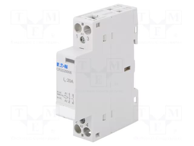 Contactor: 2-pole installation; 20A; 8VAC; NO x2; CR20 EATON ELECTRIC CR2020008
