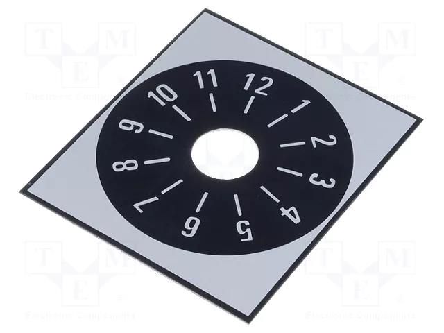 Scale; Range: 1 ÷ 12; 48x42mm; Øhole: 10mm; aluminium SUPERTRONIC 220.312