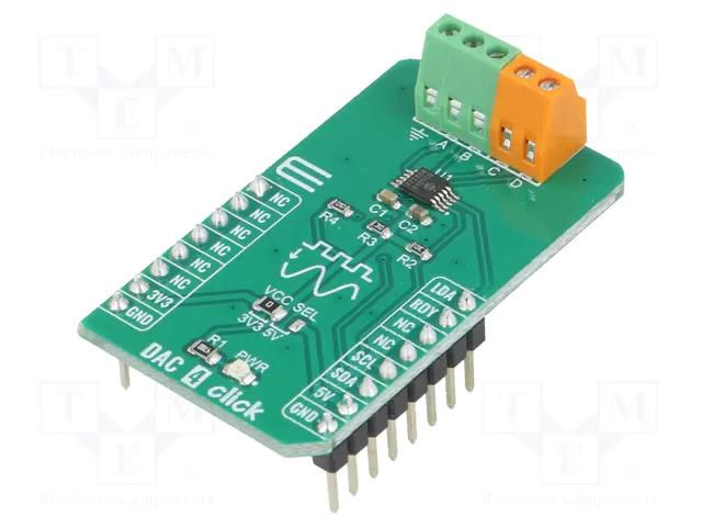 Click board; prototype board; Comp: MCP4728; D/A converter MIKROE MIKROE-3707
