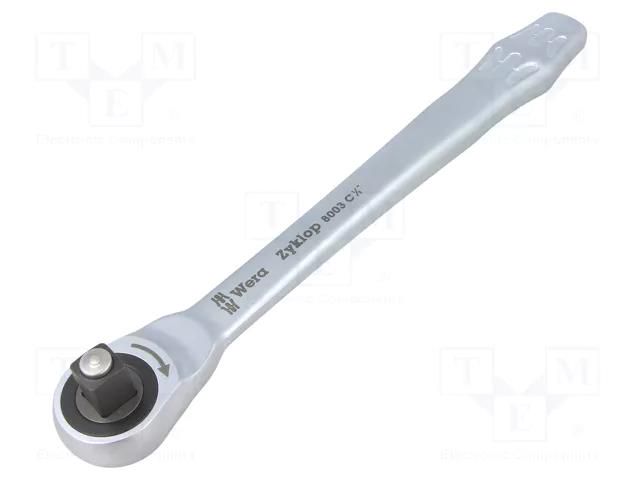 Rattle; 1/2"; Zyklop Metal; 281mm; Teeth: 76 WERA WERA.05004063001