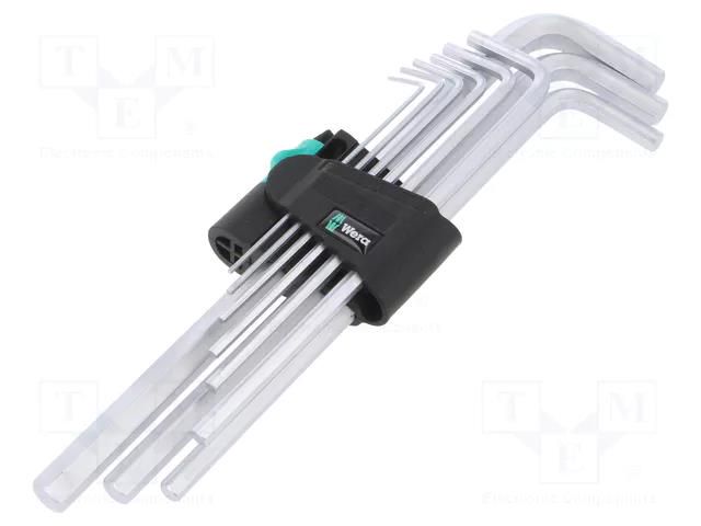 Wrench-set; Hex Plus key; steel; 9pcs. WERA WERA.05021909001