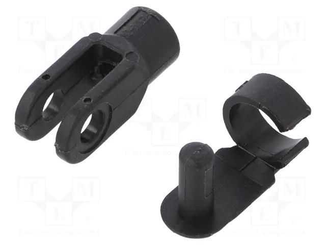 Fork joint; Øhole: 4mm; M4; 0.7; right hand thread,inside; G: 8mm IGUS GERMF-04