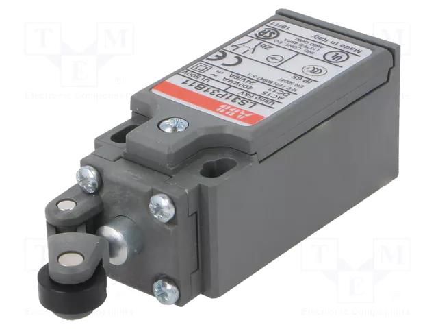 Limit switch; lever R 13,5mm, plastic roller Ø12,5mm; NO + NC ABB LS31P31B11