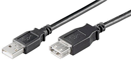 USB 2.0 Hi-Speed Extension Cable, black, 3 m - USB 2.0 male (type A) > USB 2.0 female (type A) 68904