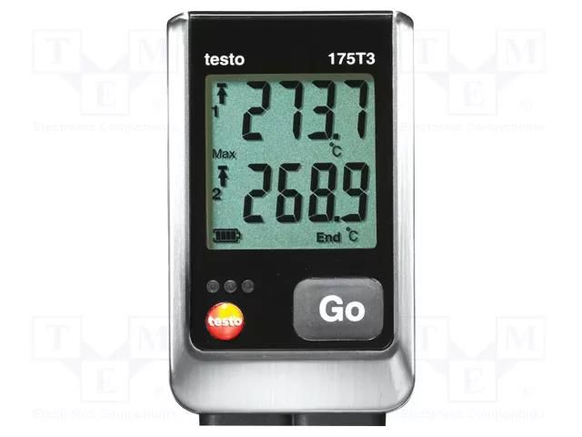 Data logger; temperature; IP65; ±0.5°C@(-50°C÷70°C); 89x53x27mm TESTO TESTO175-T3
