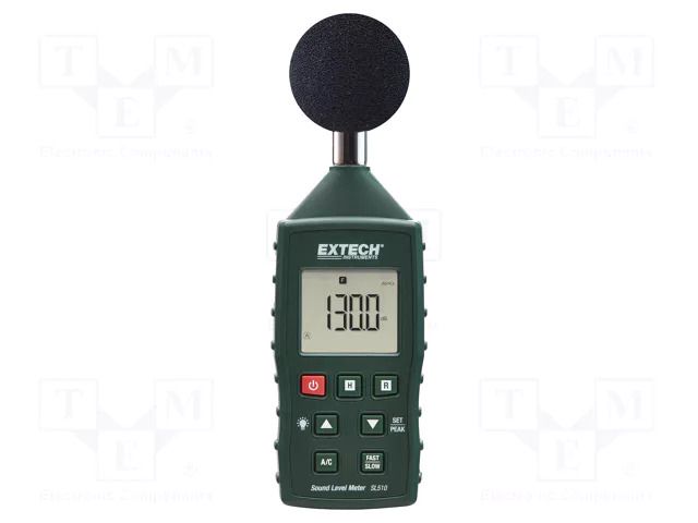 Meter: sound level; LCD; Sound level: 35÷130dB; 167x45x20mm; 160g EXTECH SL510