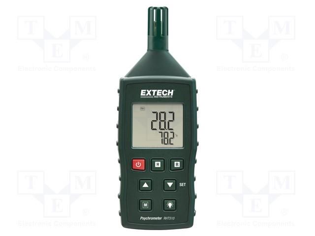 Thermo-hygrometer; 0÷50°C; 10÷95%RH; Accur: ±1.2°C; 0.1°C; 0.1%RH EXTECH RHT510