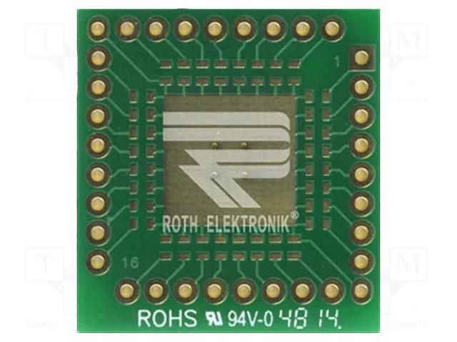 Board: universal; multiadapter; W: 26.67mm; L: 28.57mm; QFP32 ROTH ELEKTRONIK GMBH RE934-04E