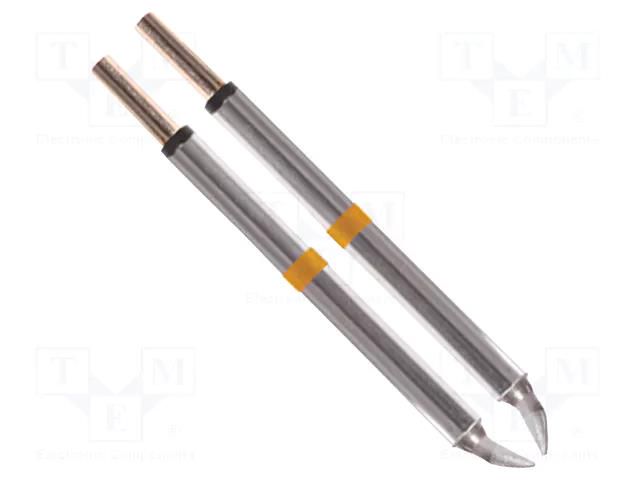 Tip; bent chisel; 1.78mm; 350÷398°C; for hot tweezers; 2pcs. THERMALTRONICS M70TZ018B